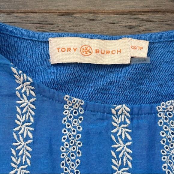 Tory Burch Short Sleeve Nautical Stripe Shirt. XS - Picture 3 of 6